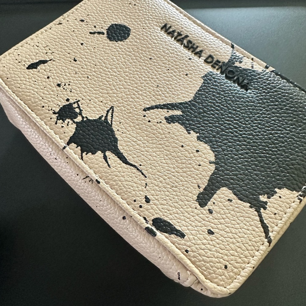 Natasha Denona Beige and Black Splatter Toiletry Bag